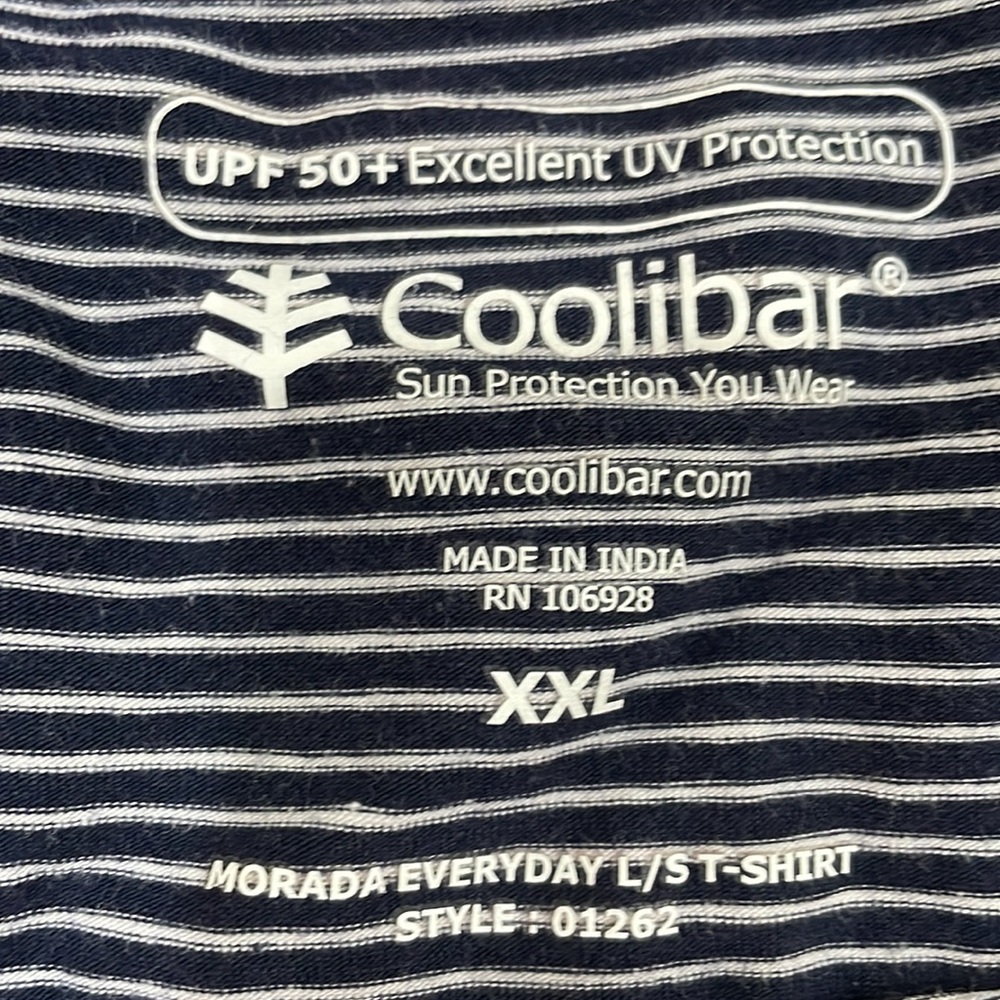 Coolibar Long Sleeve Tee, UPF 50+ Size XXL